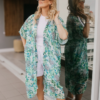 Cali Kimono Green and Blue Jewel